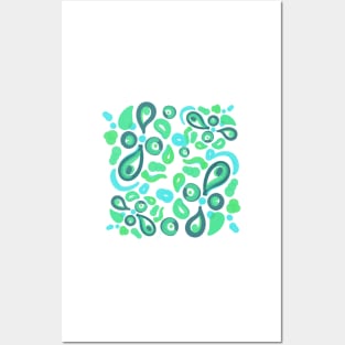 Green Pattern paint abstract nature Posters and Art